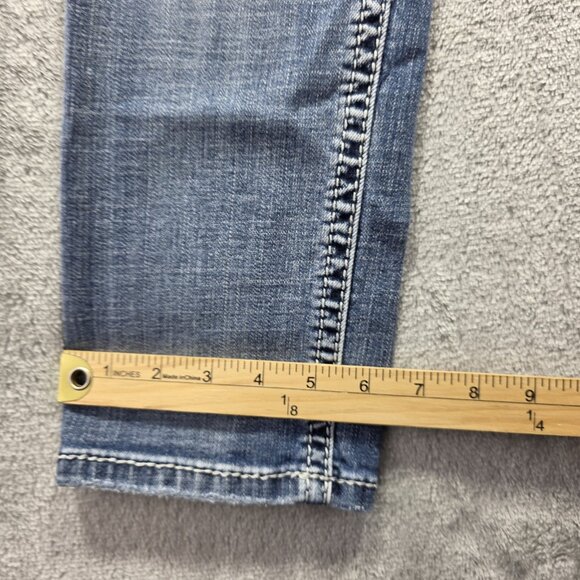 Silver Jeans Suki Capri Womens 26 Mid Rise Stretch Denim Embroidered Pockets Jea - Picture 11 of 11